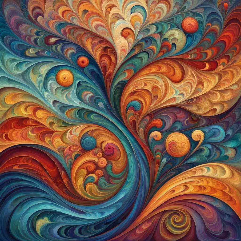 Abstract colorful shapes representing feelings