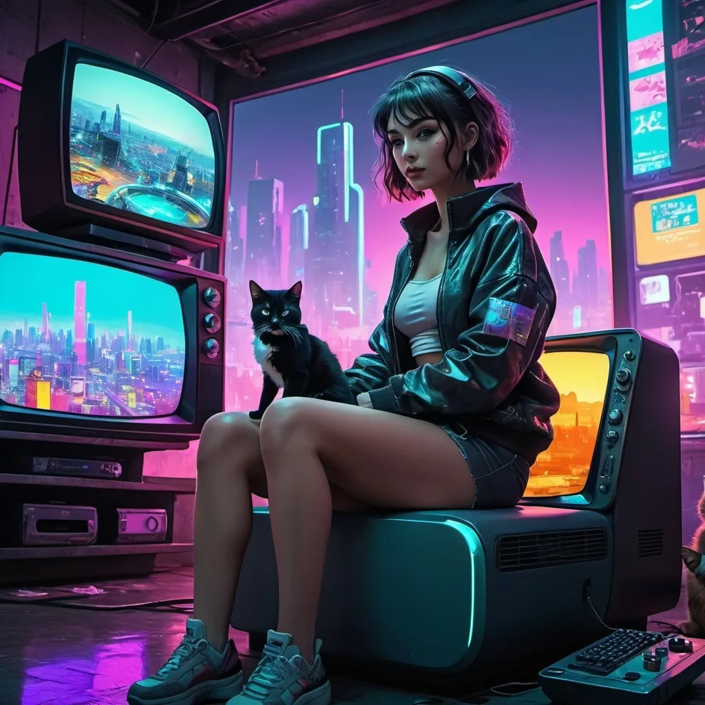 80s style arcade with battle scene